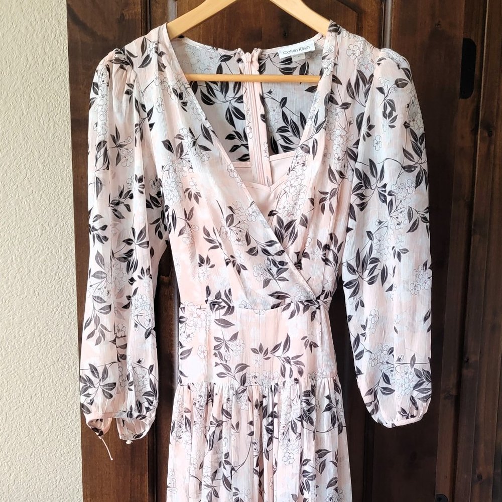 Calvin Klein Pink Flower Dress